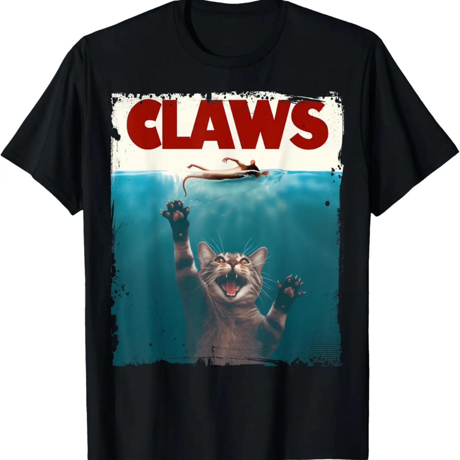 Claws Funny Cat I Love Cat Paws Cat Parody Animal Lover T-Shirt S
