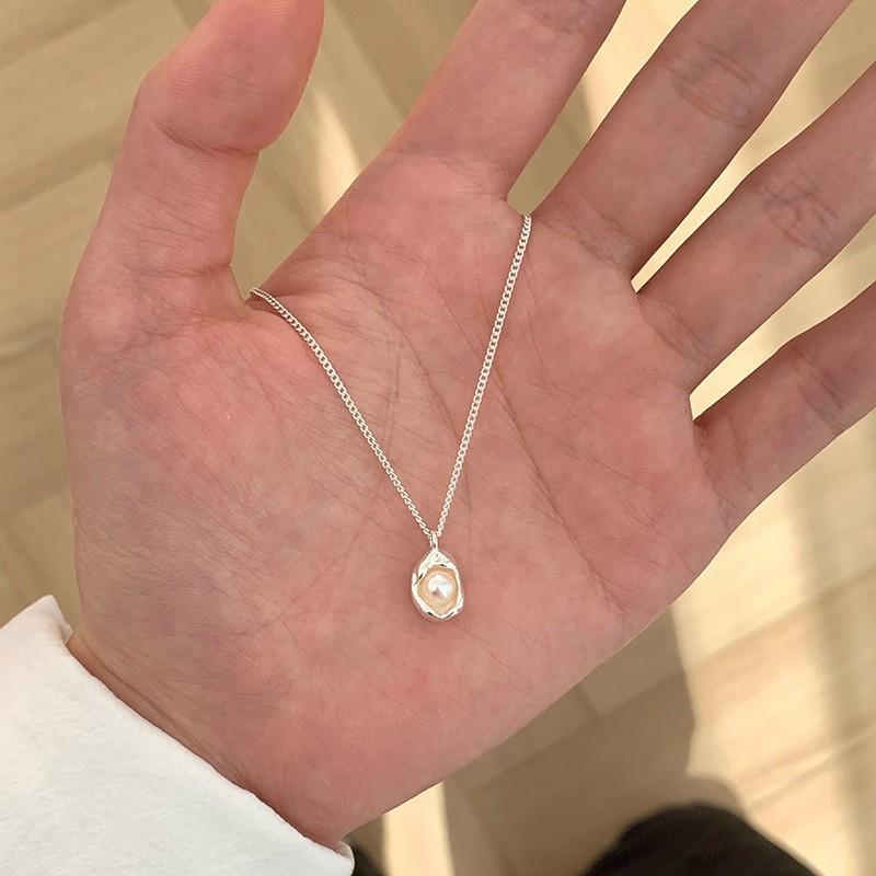 Elegant Heart Bow Pearl Necklace for Women - Non-fading, High-End, Versatile, New Style