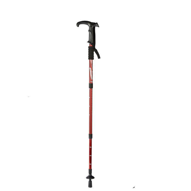 Leichter, faltbarer Senior Nordic Walking Trekkingstock mit geriffeltem 4-teiligem Teleskopgriff