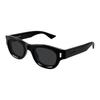 Saint Laurent Black Oval Unisex Sunglasses Sl 761 001 49