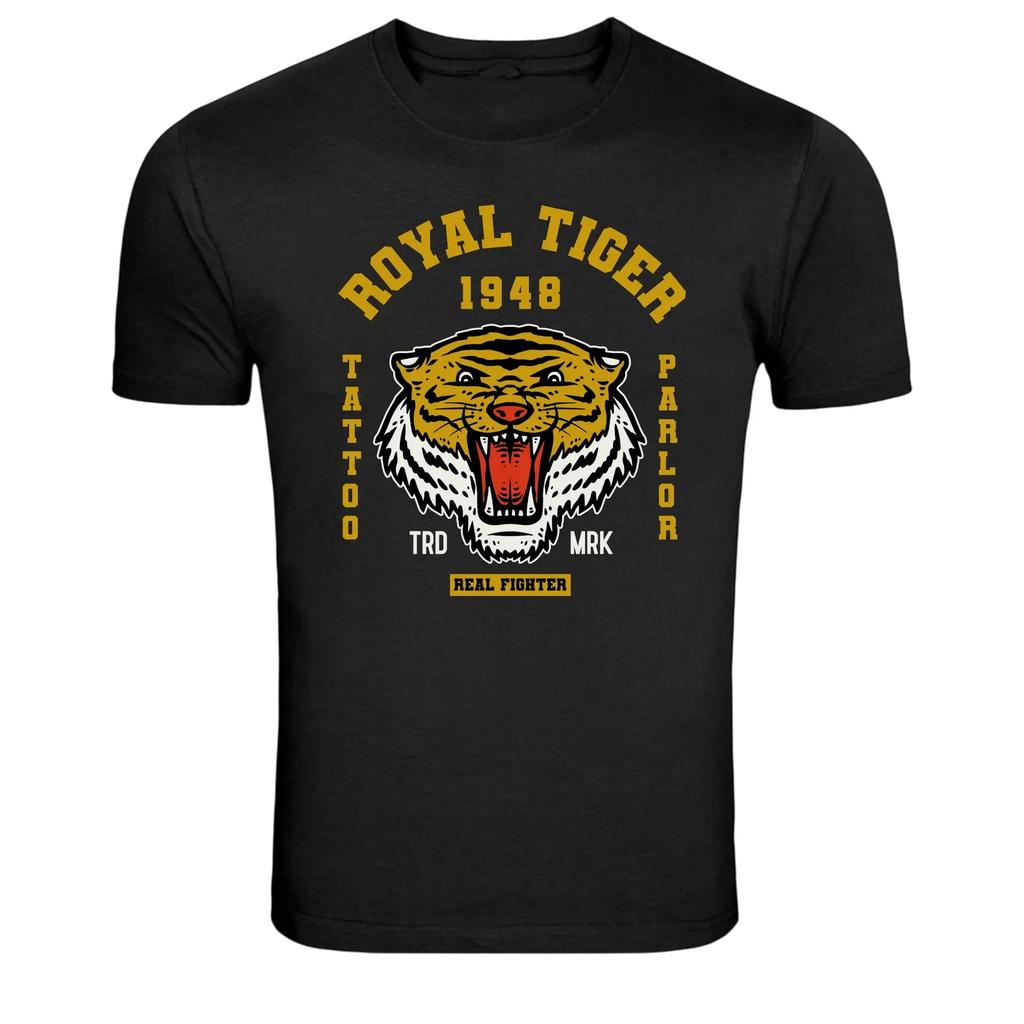 T-shirt Grafica Vintage Fighter del Royal Tiger Tattoo Parlor