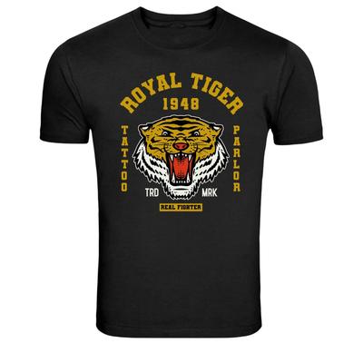 T-shirt Grafica Vintage Fighter del Royal Tiger Tattoo Parlor