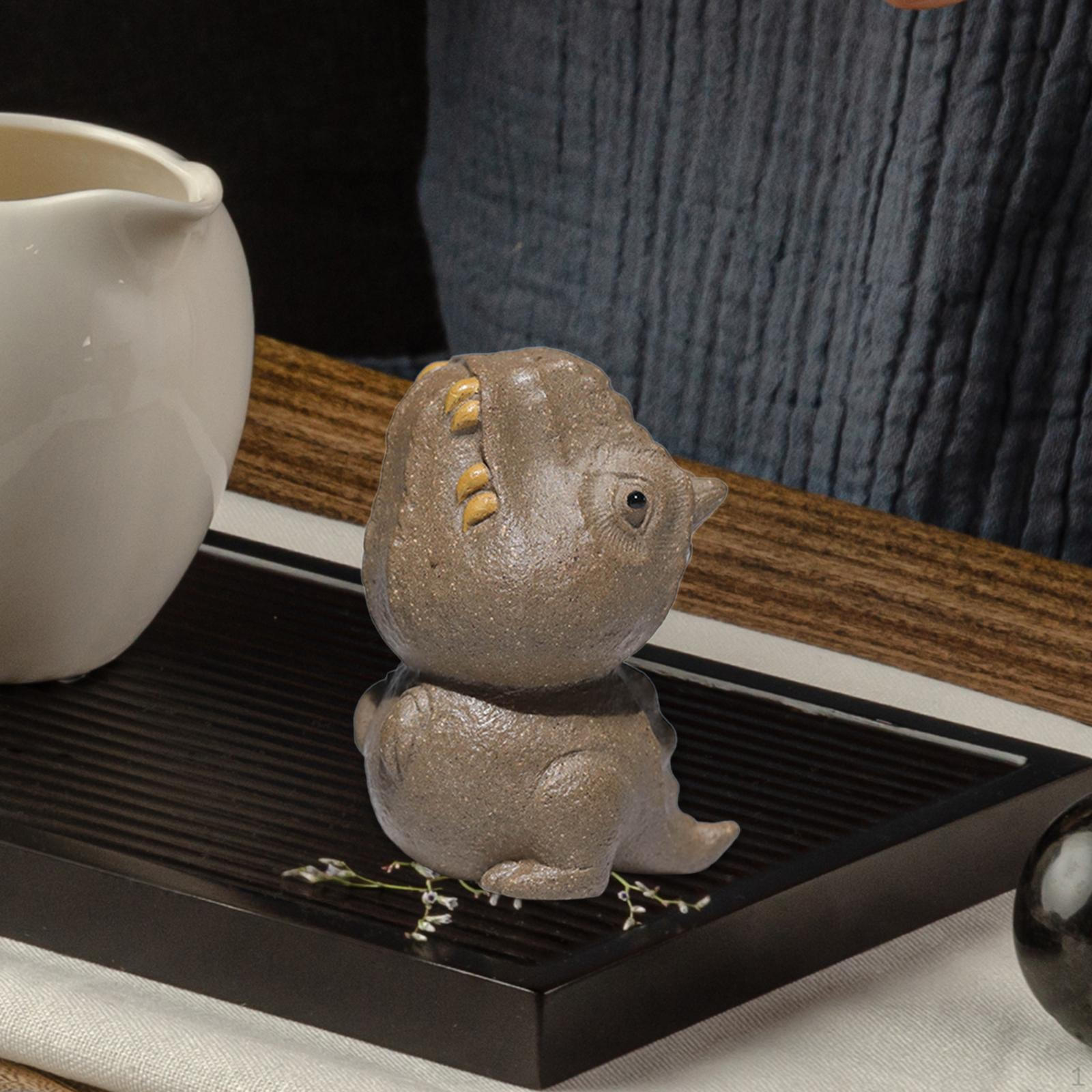 

Dinosaur Figurine, Tea Pet Ornament, Tabletop Souvenir Ornament сірий колір