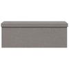 Folding Storage Bench in Light Grey Linen Look