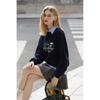 TonLion Women's Snoopy Fleece-Lined Polo Hoodie