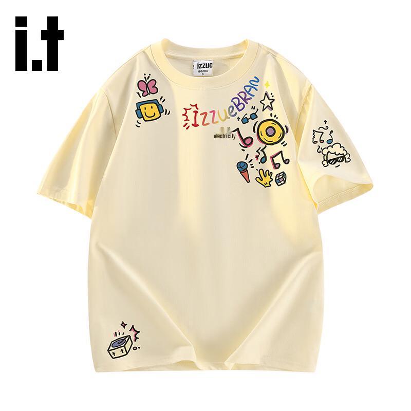 Izzue Unisex Cotton Round Neck Loose Fit Printed T-Shirt