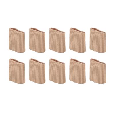 10pcs Toe Cushion Tube Soft Silicone Finger Toe Sleeves Corn Pad Protector for Blisters Calluses L