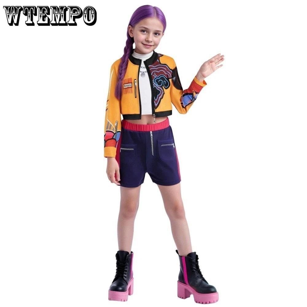 

Cosplay Set Girlcos Costume Stage Children s Set Clothing Slim Two-piece Set Coat + Shorts Girls Clothing 160