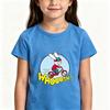 100% Coton Simon Super Lapin Dessin Animé T-shirt Enfant Mignon Garçons Filles Manches Courtes Impression Manga Haut Enfant Décontracté Col Rond Été