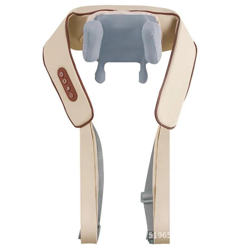 Wireless Neck & Back Massager – Kneading Pillow for Shoulders Trapezius and Cervical Relief – Portable Massage Shawl
