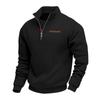 DICIFY Men's Fashion Casual Solid Color Print Autumn Winter Long Sleeve  Hoodie