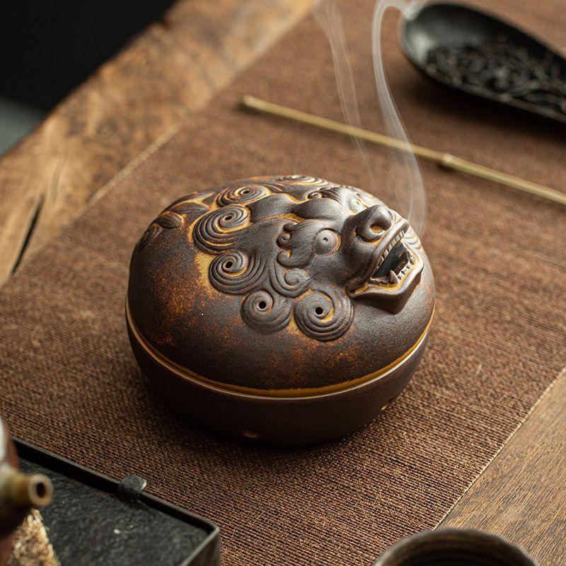 Retro Fabulous Wild Beast Incense Burners Dragon Incense Holder Incense Burner Sandalwood Censer Home Decor Decoration Craft