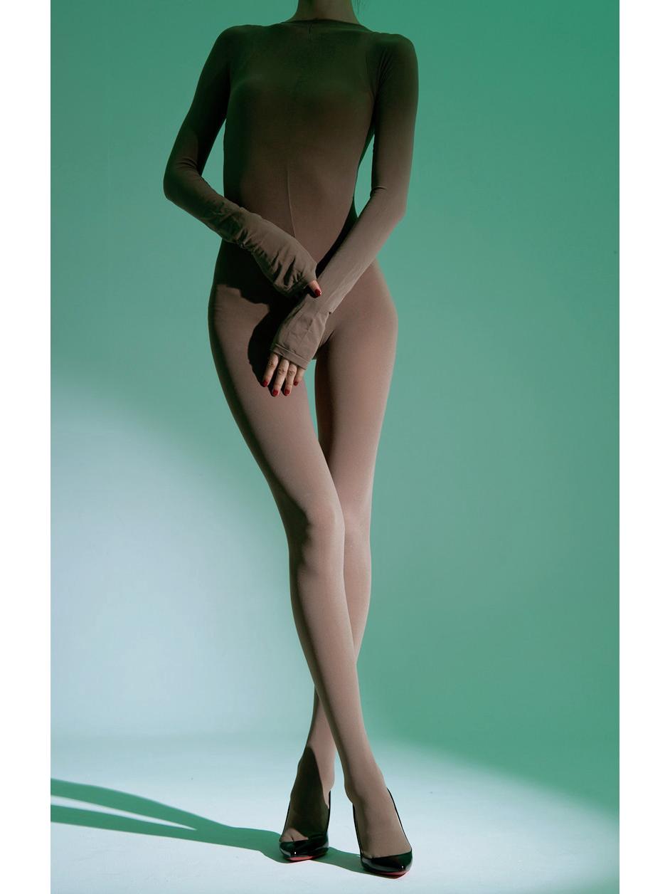 

Five-Finger Wrap Sexy Stockings: White Silk Full-Body Pantyhose for Men and Women Velvet One-piece Five-finger кавовий