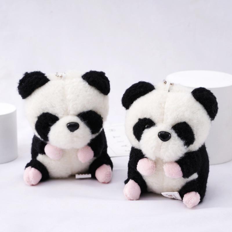 Adorable Plush Panda Keychain Cute Panda Stuffed Animal Toy For Backpack And Bags