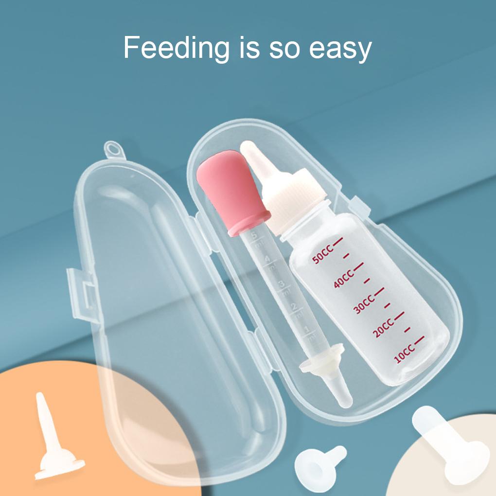 Silikon-Nurse-Set für Haustiere, Fütterungsflaschen, wasserdicht, Ersatz-Futternippel für Haustiere, Stillspritzen für Kaninchen