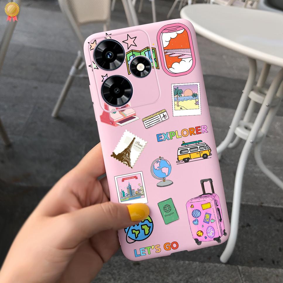 For Infinix Hot 30 Play 30i 4G Case Cute Astronaut Painted TPU Silicone Shockproof Cover For Infinix Hot 30 Play 30i Phone Case