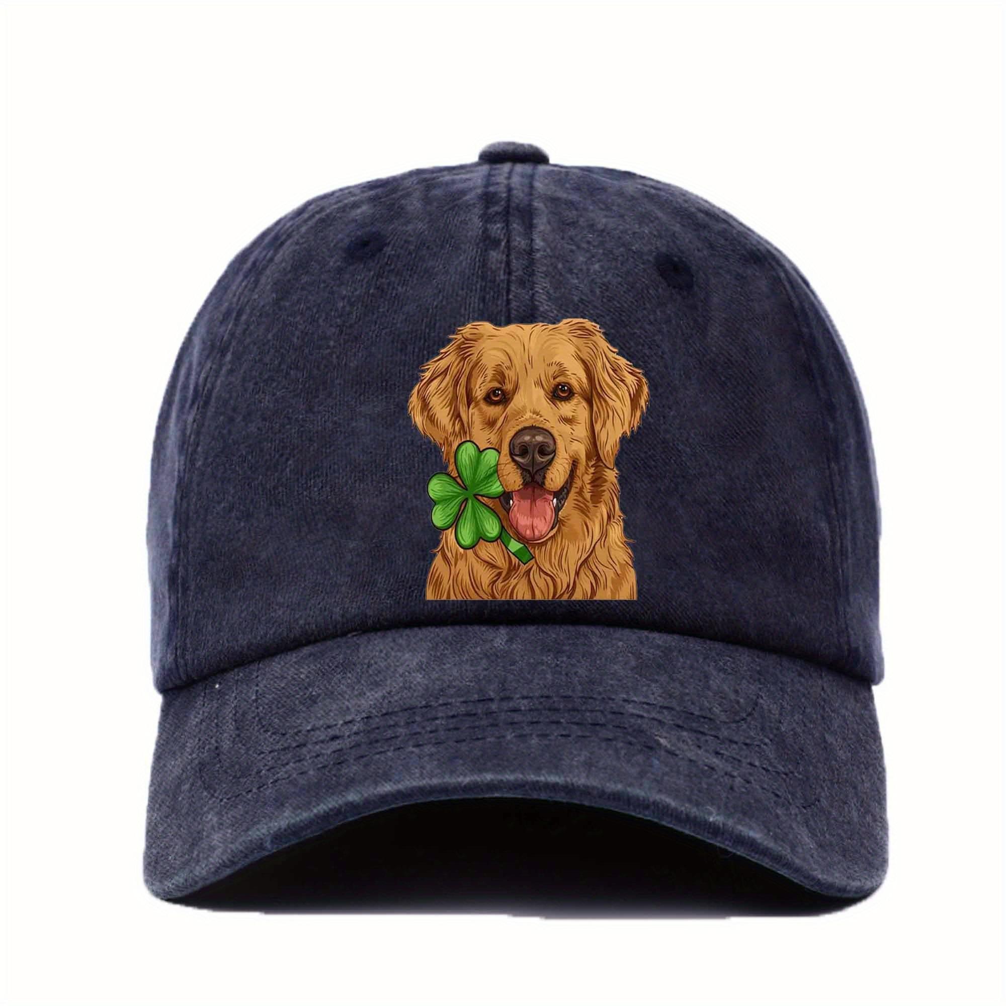 

1pc Vintage Baseball Cap with Cute Golden Retriever Print,retro Adjustable Breathable Casual Fashion Accessories Hat for Women Adjustable