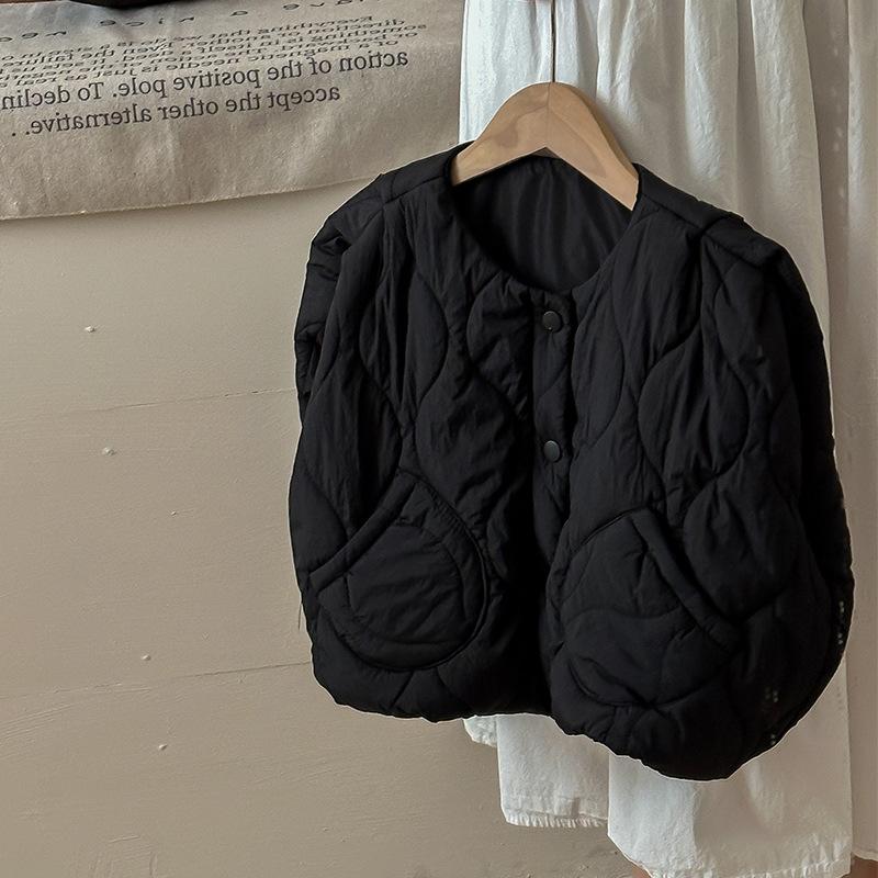 

Детский утепленный жилет для девочки на осень и зиму, детский жилет для мальчика, сохраняющий тепло, верхняя одежда для улицы 130cm чёрный