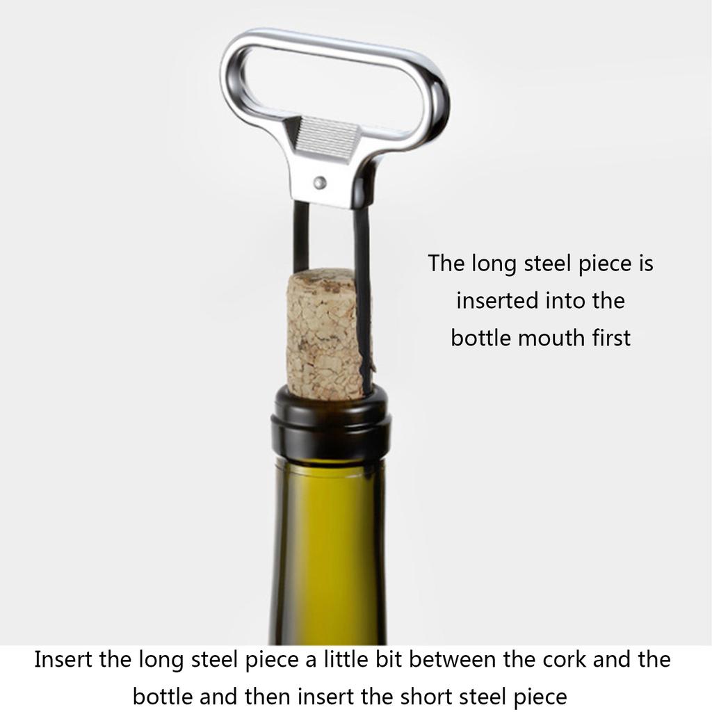 Portable Wine Bottle Opener Corks Waiters Corkscrew Out Tool Two Prongs Wine Bottle Opener Corkscrew Remover