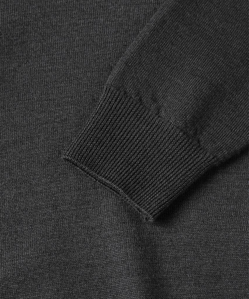 PANICALE Black 100% Merino Wool Turtleneck Knit