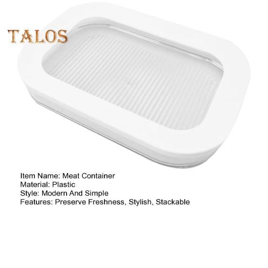 Fleischbehälter für den Kühlschrank, Speck, Mittagessen, Fleisch, stapelbare Frischhalteboxen mit Deckel, BPA-freie Behälter zur Essenszubereitung