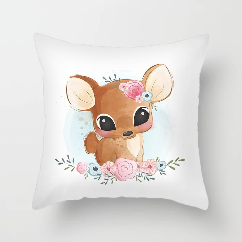 Heimdekoration Klein Frisch Cartoon Muster Schlafzimmer Wohnzimmer Kissenbezug Tierische Serie