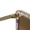 Used 10097 Fox Shape Eyewear 4209 c.463/S9 7968 Polarized Gradient Gold Logo Acetate Clear Havana Women's from Japan