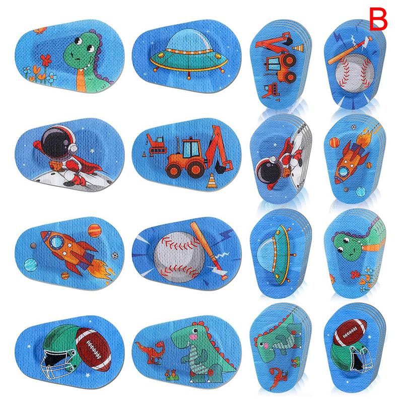8Pcs Cute Adhesive Eye Patches Disposable Breathable Bandage Amblyopia Protect Eyesight For Kids Girls Boys