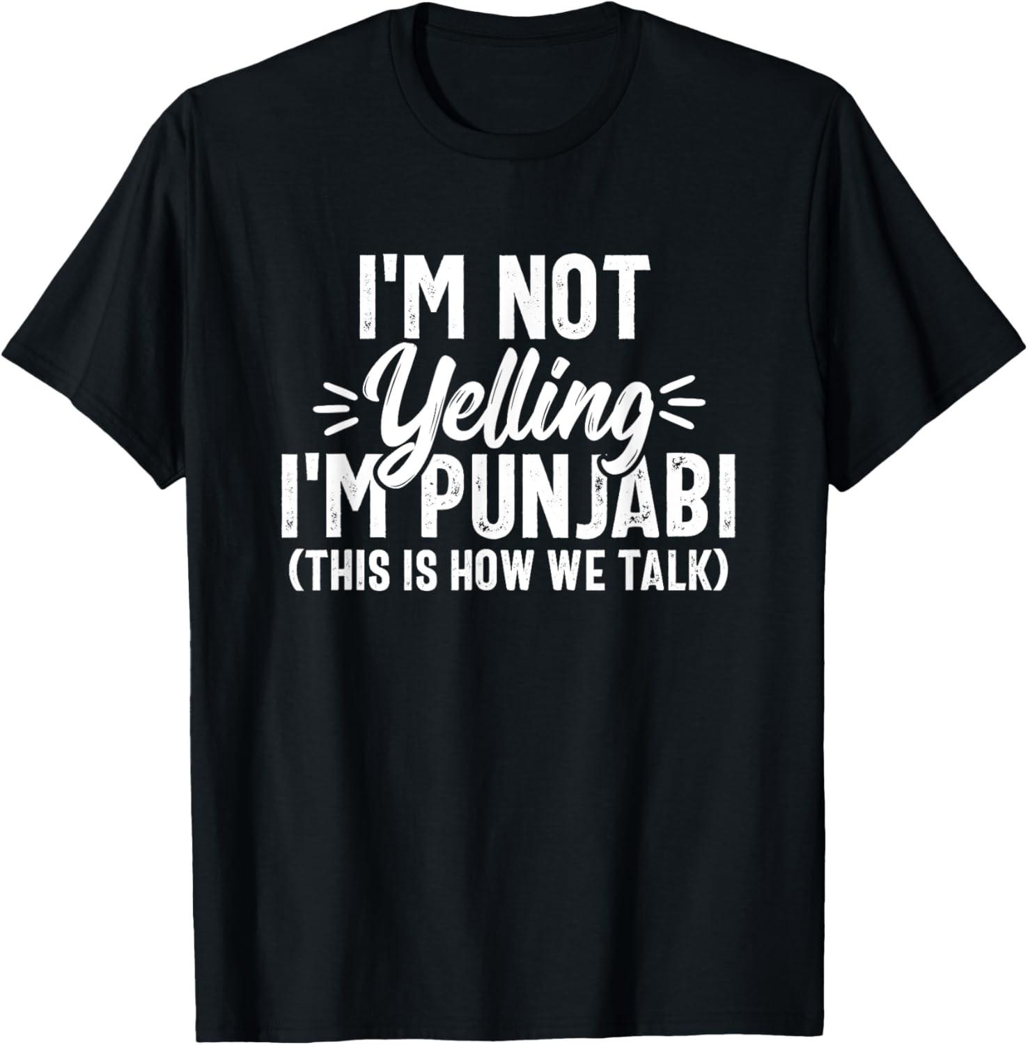 Punjabi Desi Sikh Funny Yelling Quote Indian Gift Novelty T-Shirt S разноцветный