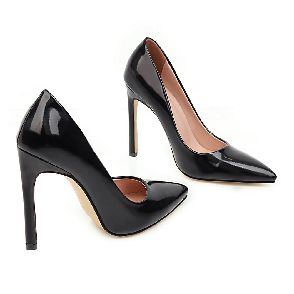 Spring Red Women Pumps Formal Pointed Toe High Stiletto Heel Big Plus size 48