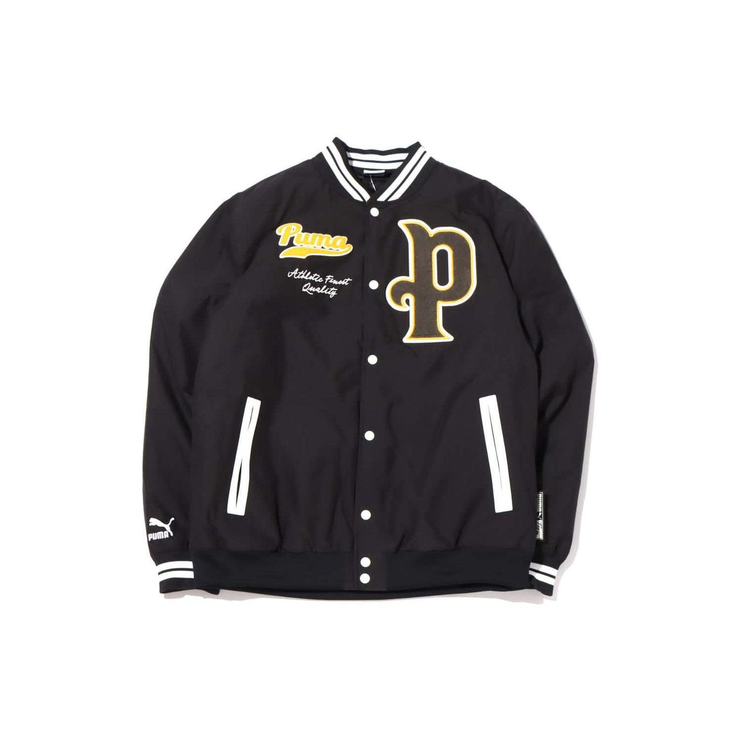

Puma Letter Logo Embroidered Single-Breasted Jacket Men Jacket Black 534378-01 S