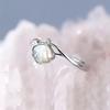 Y2K Exquisite Shell Lovely Ocean Ring Women's Shining Zircon Hollow Open Ring Birthday Party Jewelry Accessories Girls Gift