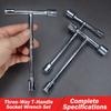 3-Way Hex Socket Spanner T Handle Hex Socket Hand Tool Portable Socket Wrench  Home Appliance
