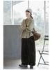Original Women's Retro Green Hemp Stand-up Collar Embroidered Casual Shirt - New Chinese Style
