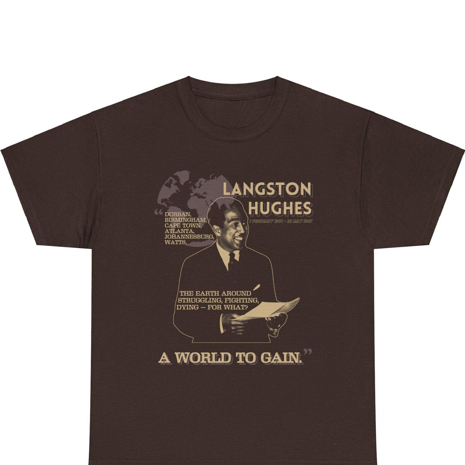 Langston Hughes Poem T-shirt Harlem Renaissance Black History Poetry Tee Gift Black liberation power S