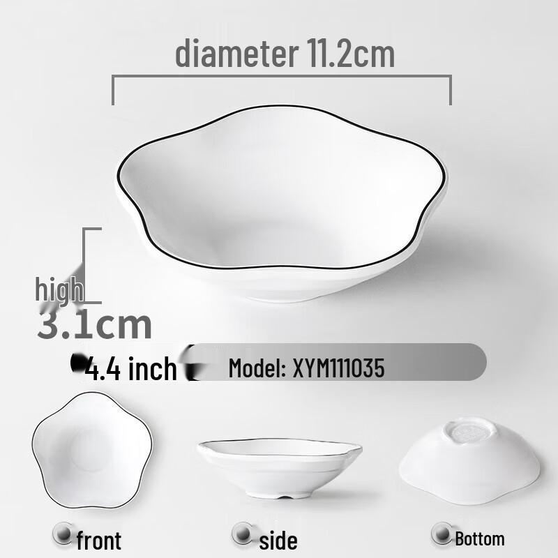 Commercial Melamine Dipping Sauce Dishes (10-Pack)