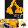 Bright Yellow Engineering Construction Truck Excavator Digger Vehicle Car Toy For Kids