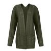 Women's Color Pocket Mid Length Knit Cardigan Jacket Sweater