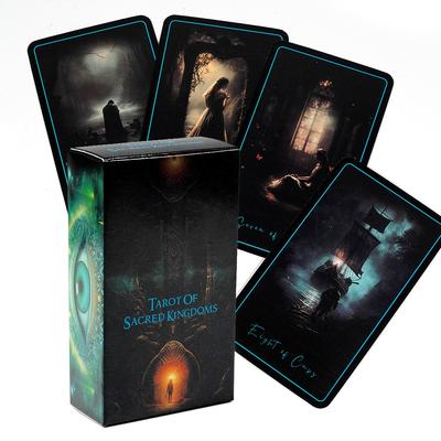 10.3x6 Cm Tarot of The Sacred Kingdoms Deck Card Games 78 Pcs Oracle Cards for Spiritual and Energetic Resonance