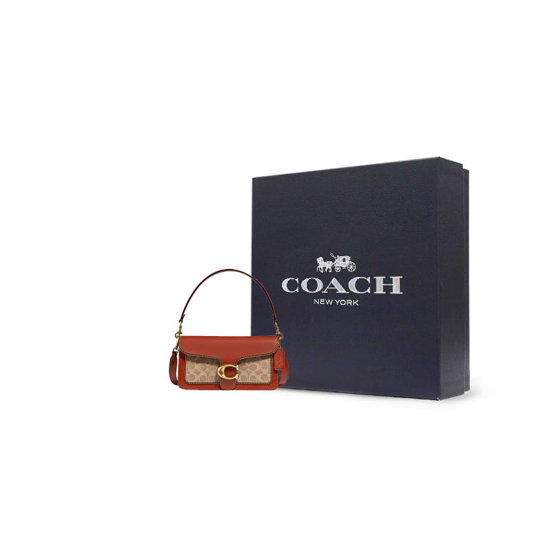 COACH Tabby Leather Shoulder Bag, Crossbody Bag, Shoulder Bag Medium Women's Rusty Red 6793-B4NQ4