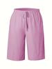 European & American Women's Mid-Length Solid Color Casual Fashion Pants