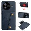 Vintage Leather Card Holder Phone Case for Xiaomi Poco F7 Pro,F7 Ultra Card Pockets Dual Snap Buttons Flip Wallet Shell