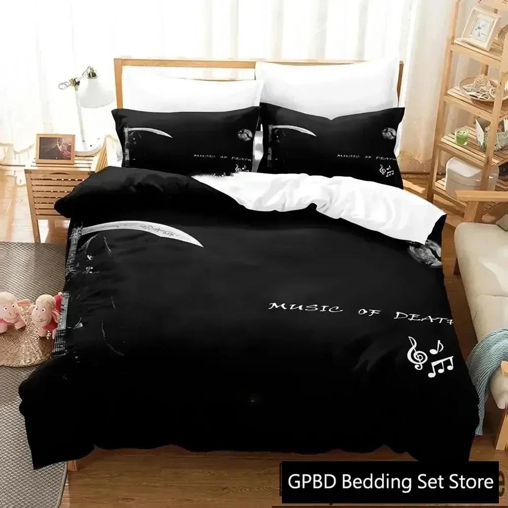 Luxury New 3D Print Dark Grim Reaper  Bedding Set Boys Girls Twin Queen King Size Duvet Cover Bed Boys Adult Home Textileextile
