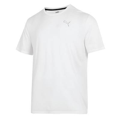 Crew Neck Solid Short Sleeve T-Shirt Men Tops White 587212-02