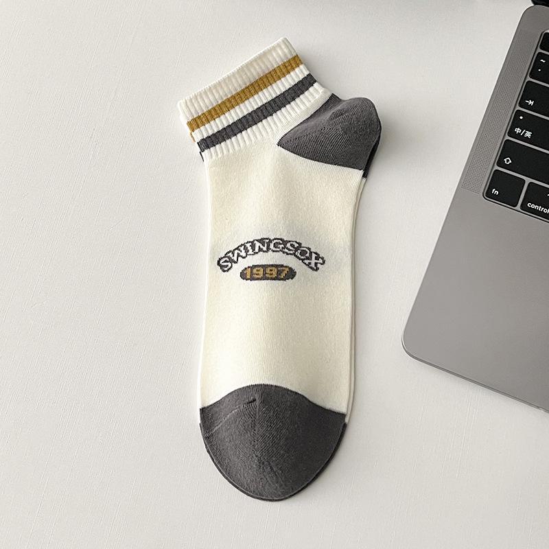 

Men s Mid-Length Breathable Cotton Socks - Deodorant, Low-Cut, Thin, Spring & Summer Sports Socks One Size