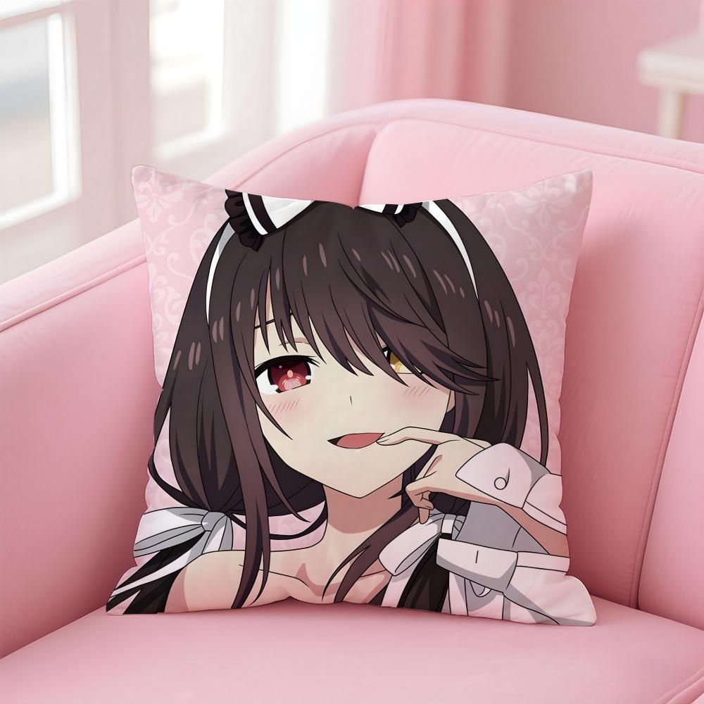 D-Date A Lives Anime Cushion Cover Comfortable Reversible Pillow Cover Ideal For Car Sofa Bedroom & Beyond