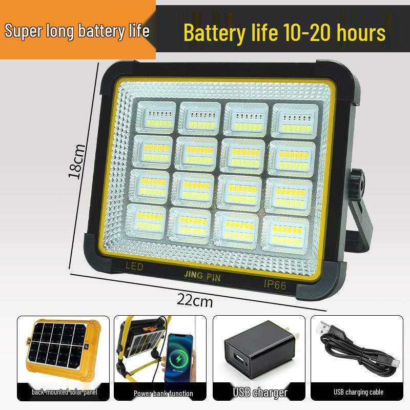 Rechargeable Solar LED Flashlight: High Power, Long Range, Waterproof, with Side Light & Remote Control.