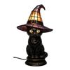 Hexenhut Tischlampe Halloween-Thema Tischlampe Hut LED Nachtlicht Handgefertigt Buntglas Acryl Tischlampe für Innen Schlafzimmer