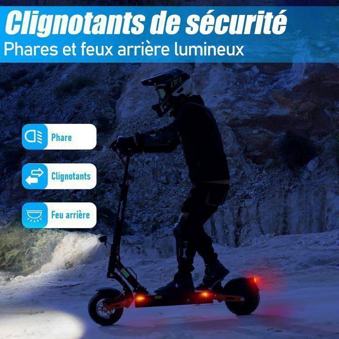 Scooter électrique JOYOR T10 - Moteur 1000W x2 Batterie 60V18AH Pneus de 10 Pouces - Noir.