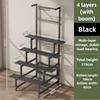 Waterproof Multi-Layer Ladder Shelf Stainless Steel Metal Flower Step Display Stands Balcony Flower Room Plant Rack